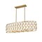 Z-Lite Harden Linear Chandelier, 10-Light, 13 In.W x 43 In.L x 11.75 In.H, Modern Gold/White 1948-42L-MGLD - alternate 7